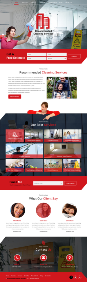 Web Design by rightway for Recommended Cleaning Services  | Design: #13918349