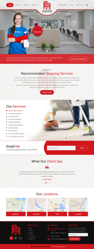 Web Design by rightway for Recommended Cleaning Services  | Design: #13918350