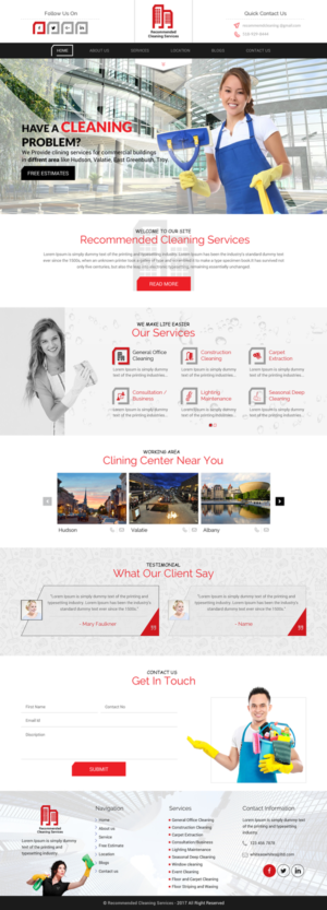 Web Design par rightway pour Recommended Cleaning Services  | Design : #13918354
