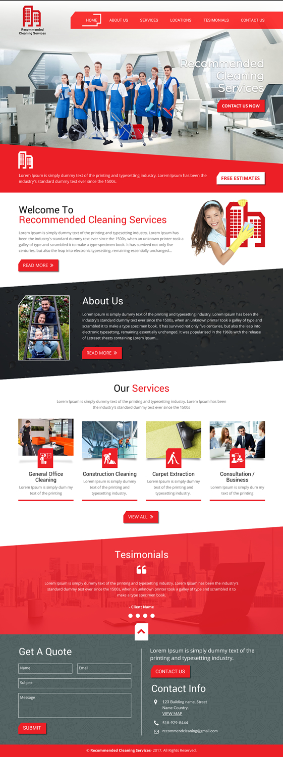 Web-Design von rightway für Recommended Cleaning Services  | Design #13918355