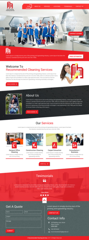 Web Design par rightway pour Recommended Cleaning Services  | Design : #13918355