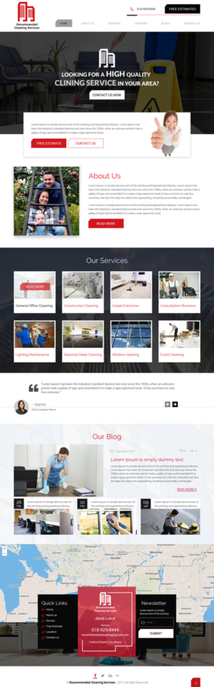Web Design par rightway pour Recommended Cleaning Services  | Design : #13918356