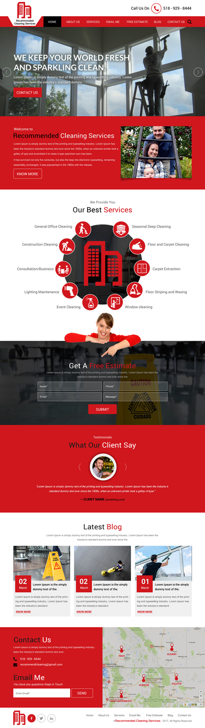 Web-Design von rightway für Recommended Cleaning Services  | Design #13918358