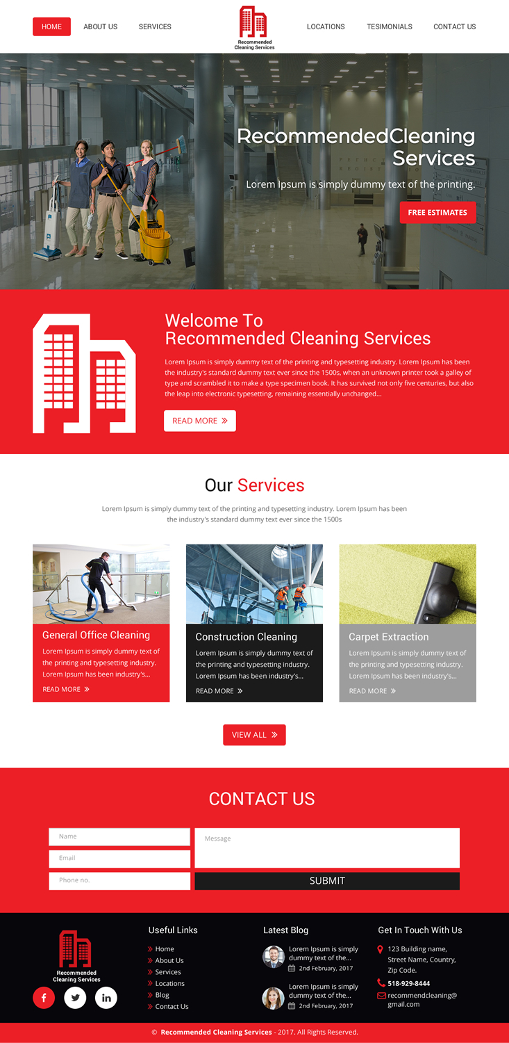 Web-Design von rightway für Recommended Cleaning Services  | Design #13918365