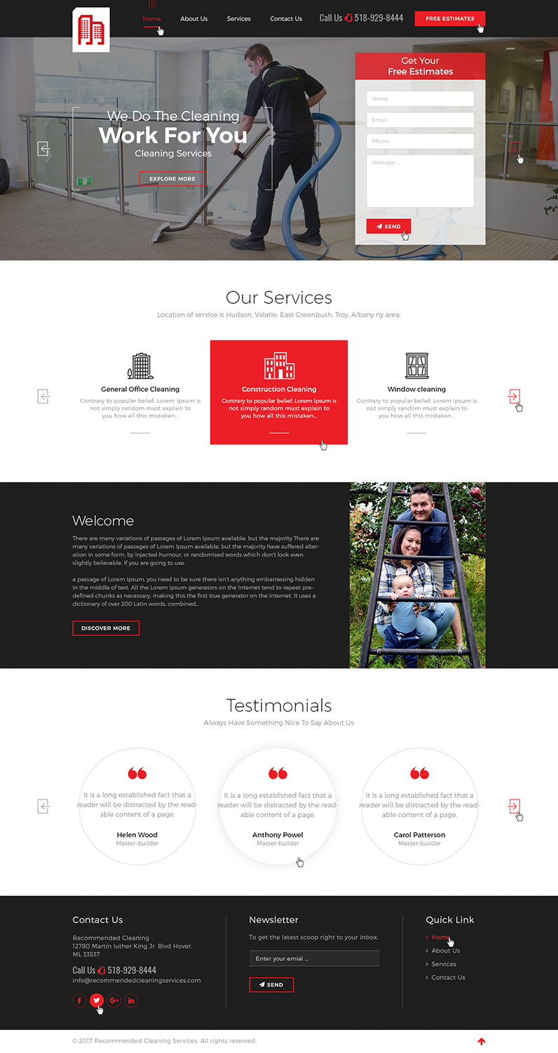 Web Design by Ved Web Services for Recommended Cleaning Services  | Design #13925875