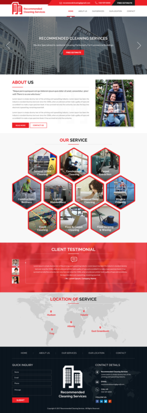 Web Design by jdv for Recommended Cleaning Services  | Design: #13931945