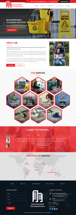 Web Design par jdv pour Recommended Cleaning Services  | Design : #13931946