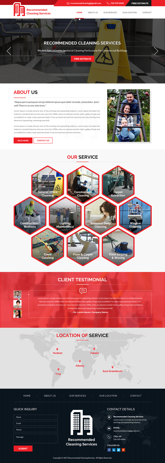 Web Design by jdv for Recommended Cleaning Services  | Design #13931947
