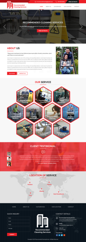 Web Design by jdv for Recommended Cleaning Services  | Design: #13931947