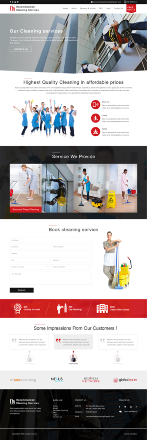 Web Design par e2developers pour Recommended Cleaning Services  | Design #13927241