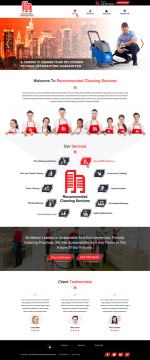 Web Design by hav@tech for Recommended Cleaning Services  | Design: #13964996