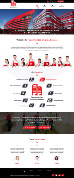 Web Design par Aashvi pour Recommended Cleaning Services  | Design #13964997
