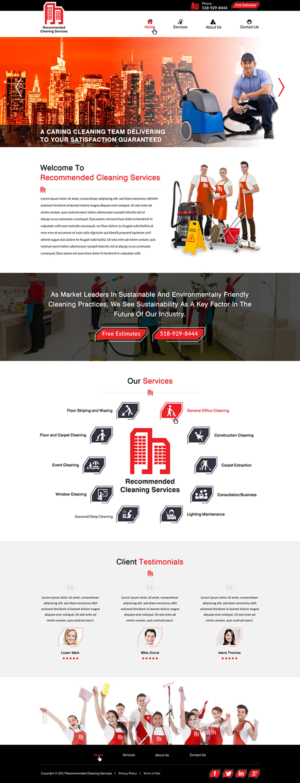 Web Design by hav@tech for Recommended Cleaning Services  | Design: #13980089