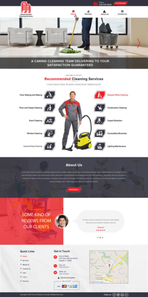 Web Design by hav@tech for Recommended Cleaning Services  | Design: #14022049
