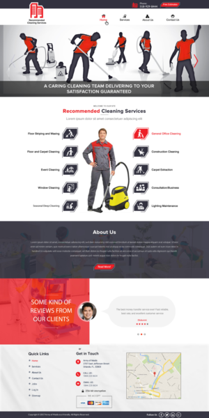 Web Design by hav@tech for Recommended Cleaning Services  | Design: #14022059