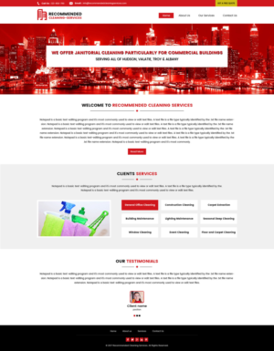 Web Design par rainbowdesign003 pour Recommended Cleaning Services  | Design #13947040