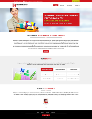 Web Design by rainbowdesign003 for Recommended Cleaning Services  | Design: #13947044