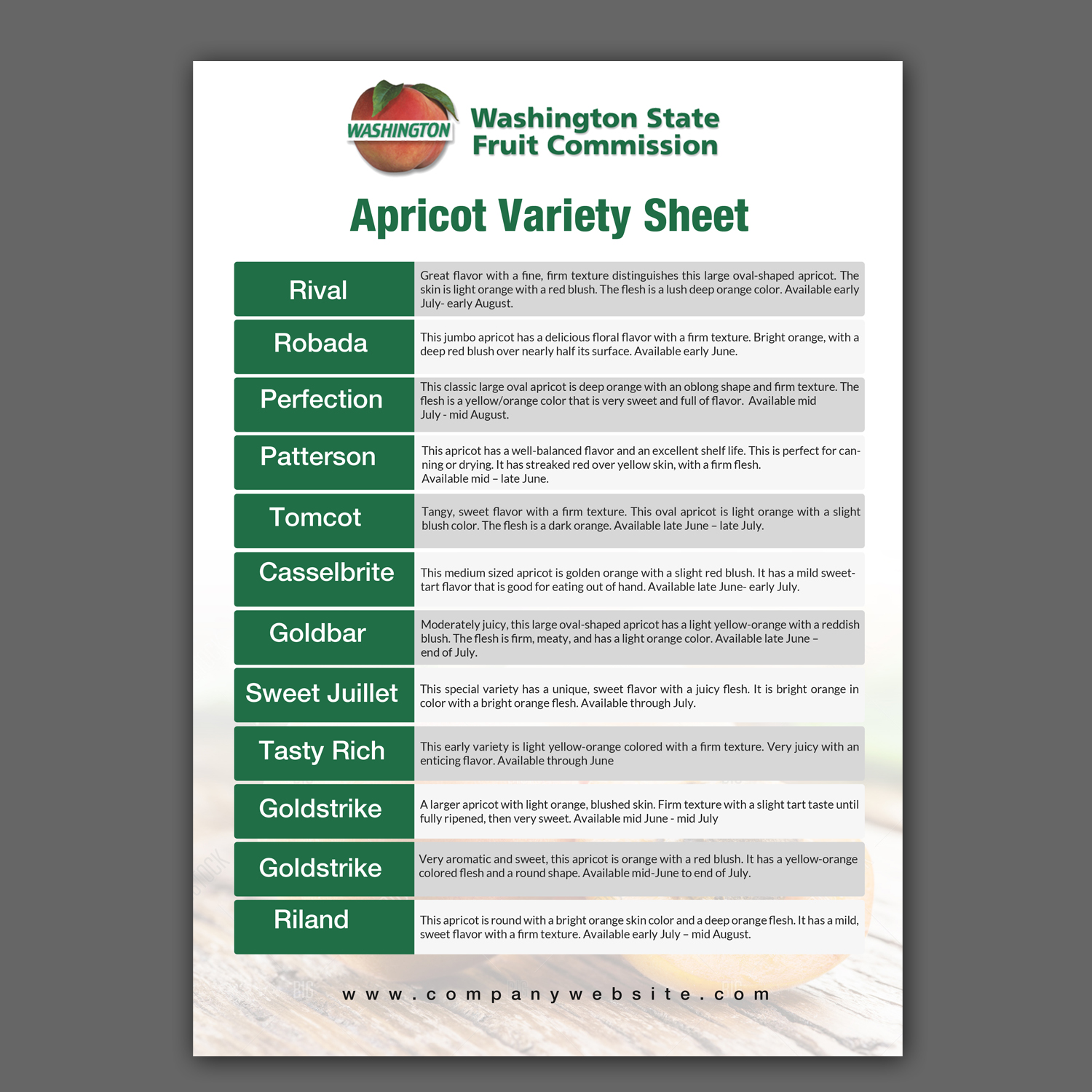 Flyer-Design von creative.bugs für Washington State Fruit Commission | Design #13904308