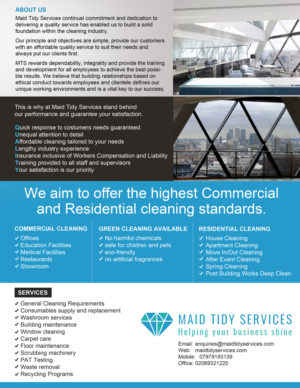 Commercial Cleaning Company Needs A Flyer | Flyer Design by Gfx.26™