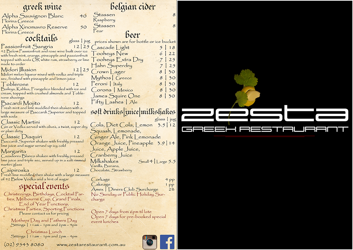 Diseño de Menú por irreverentace para este proyecto | Diseño #2501385