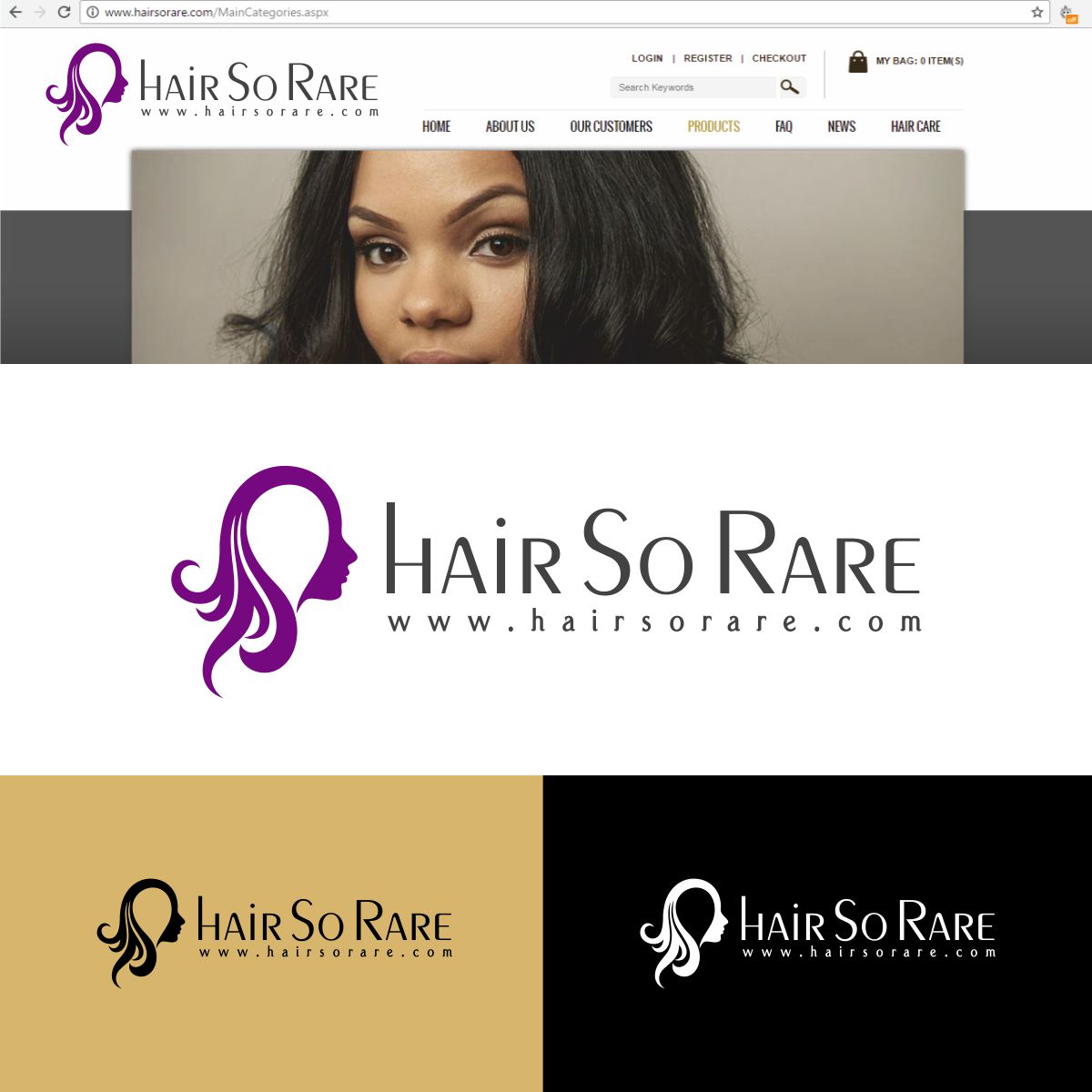 Logo-Design von webeezine für Hair So Rare | Design #13931703