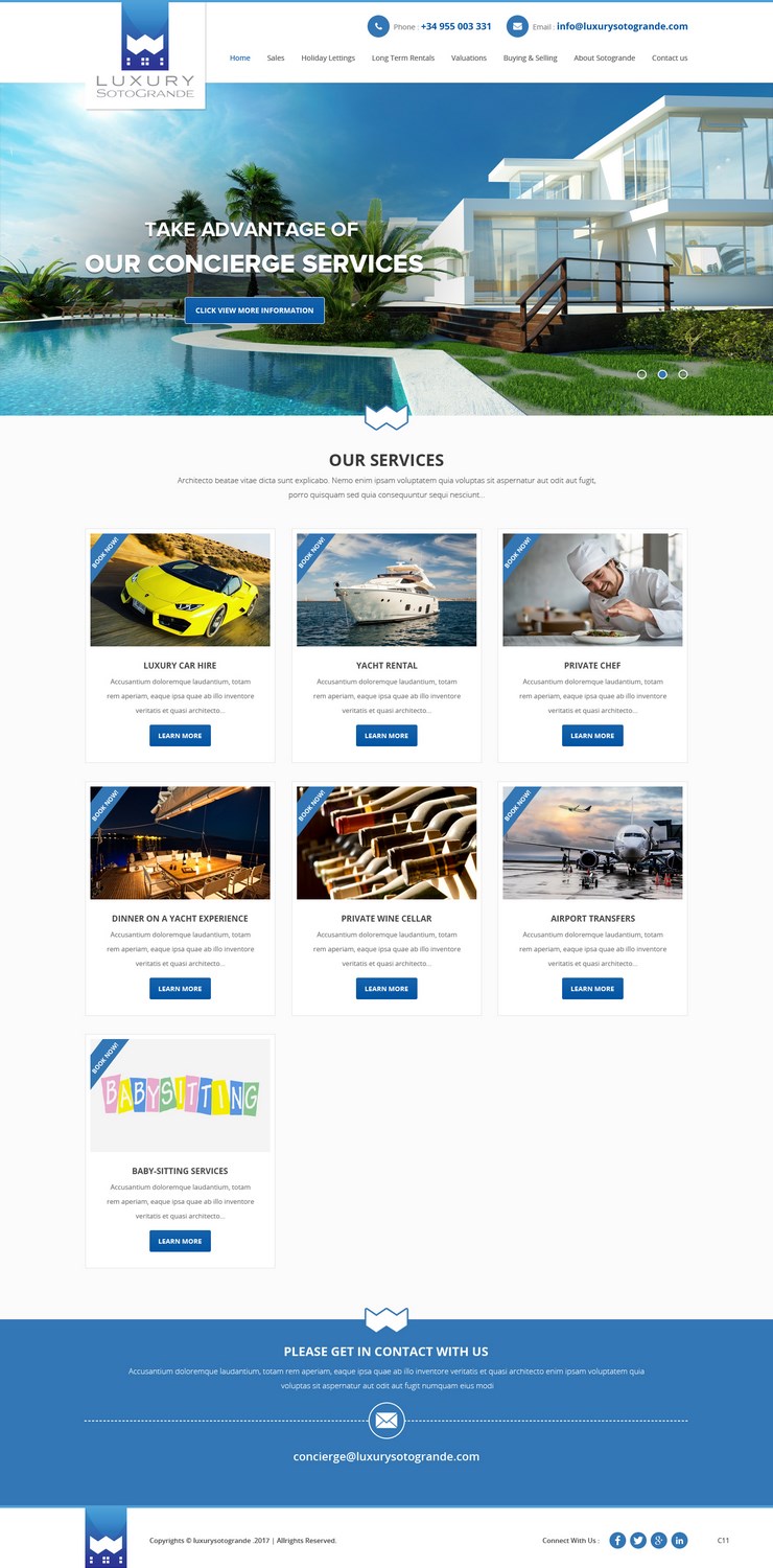 Diseño Web por pb para Luxury Sotogrande | Diseño #13930938