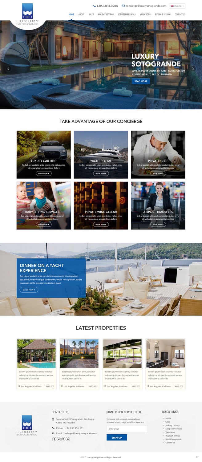 Diseño Web por pb para Luxury Sotogrande | Diseño #13930939