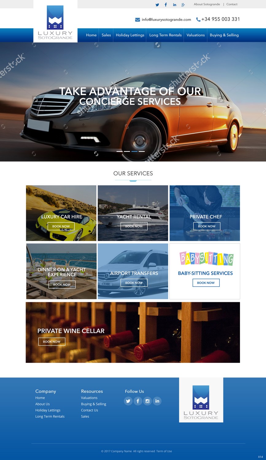 Diseño Web por pb para Luxury Sotogrande | Diseño #13941086