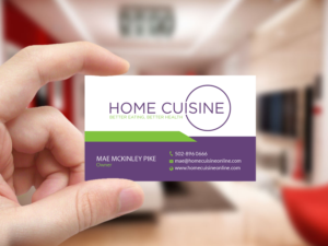 Business Card Design by Creations Box 2015 for Home Cuisine  LLC | Design: #13909669