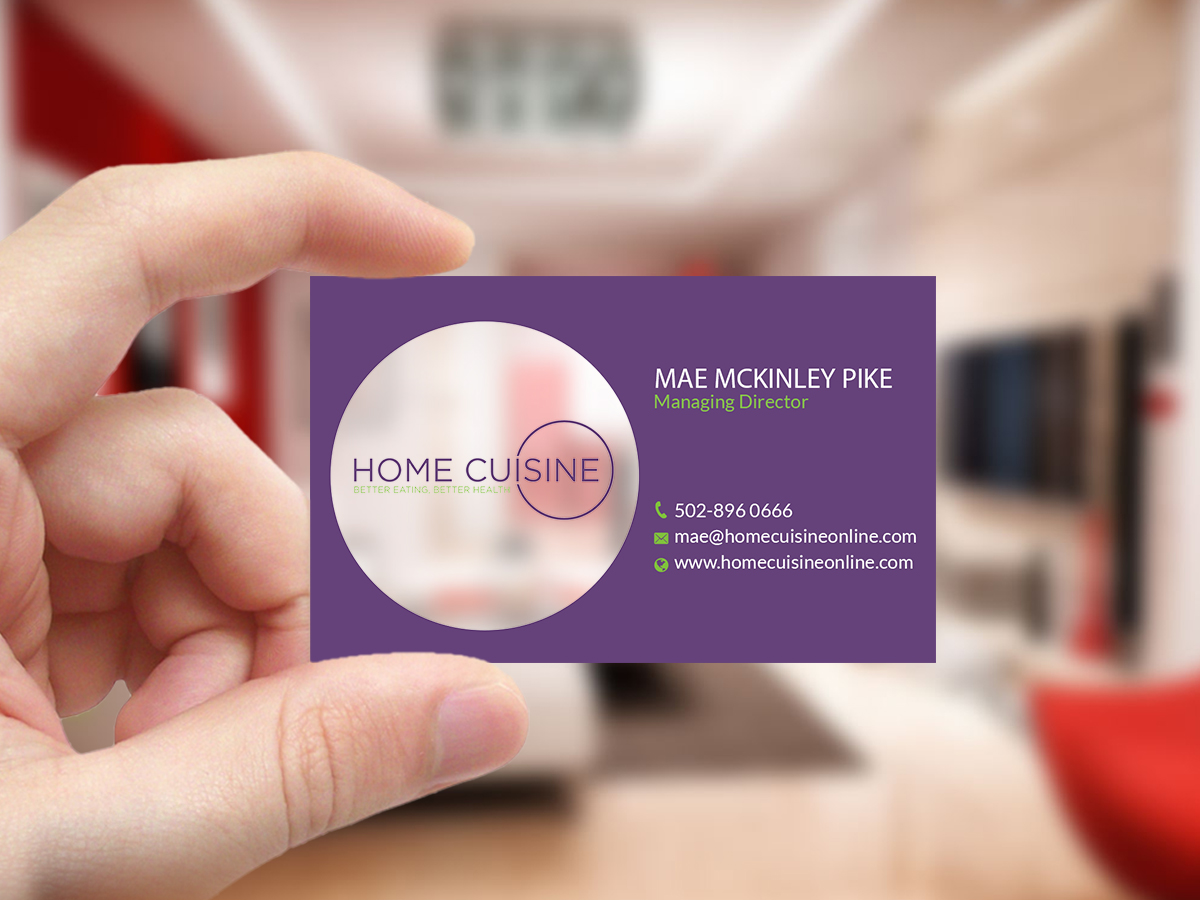 Business Card Design by Creations Box 2015 for Home Cuisine  LLC | Design #13909670