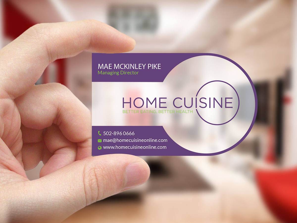 Business Card Design by Creations Box 2015 for Home Cuisine  LLC | Design #13909680
