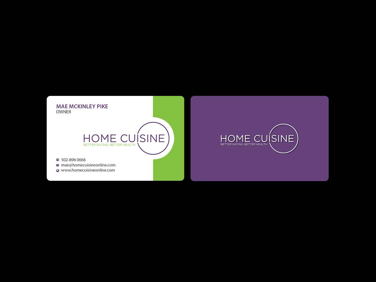 Diseño de Tarjeta de Presentación por Creations Box 2015 para Home Cuisine  LLC | Diseño #13921955