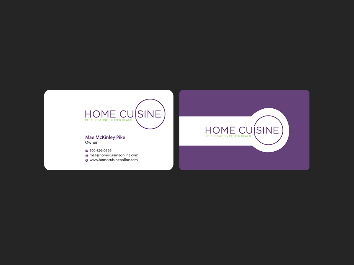 Diseño de Tarjeta de Presentación por Creations Box 2015 para Home Cuisine  LLC | Diseño #13921958
