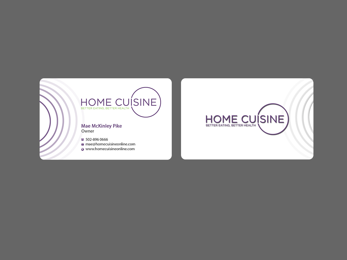 Design de Carte de Visite par Creations Box 2015 pour Home Cuisine  LLC | Design #13921959