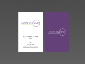Business Card Design by Creations Box 2015 for Home Cuisine  LLC | Design: #13921970
