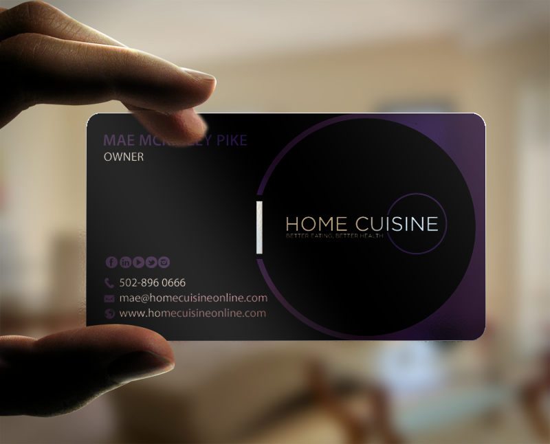 Business Card Design by chandrayaan.creative for Home Cuisine  LLC | Design #13930390