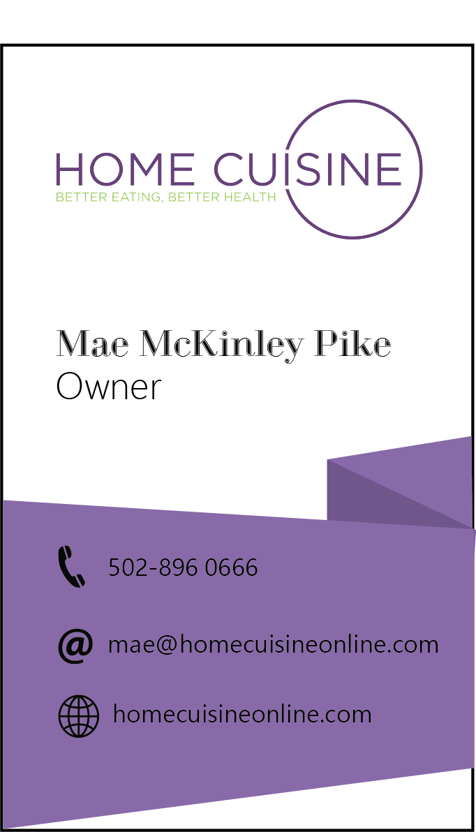Business Card Design by Mai Duyen for Home Cuisine  LLC | Design #13919428