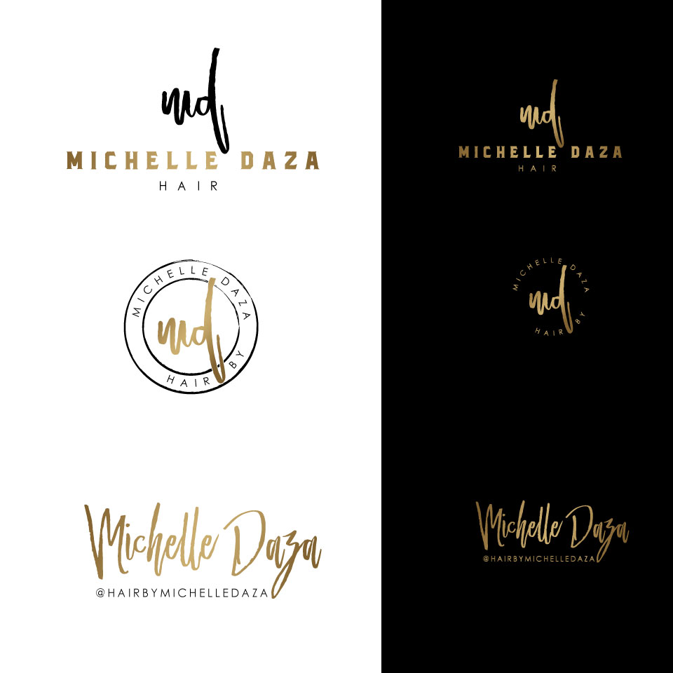 Logo Design by designstarla for Hairbymichelledaza  | Design #13981724