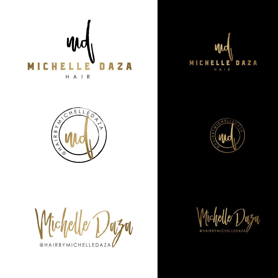 Logo Design by designstarla for Hairbymichelledaza  | Design #13989757