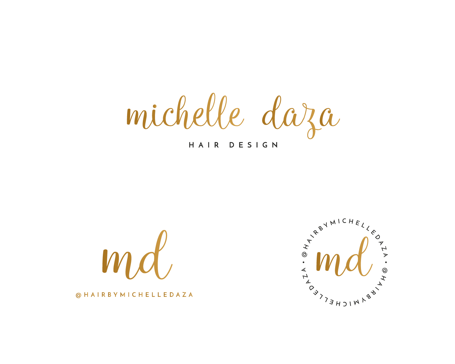 Logo Design by AlexMorisseau for Hairbymichelledaza  | Design #13927738