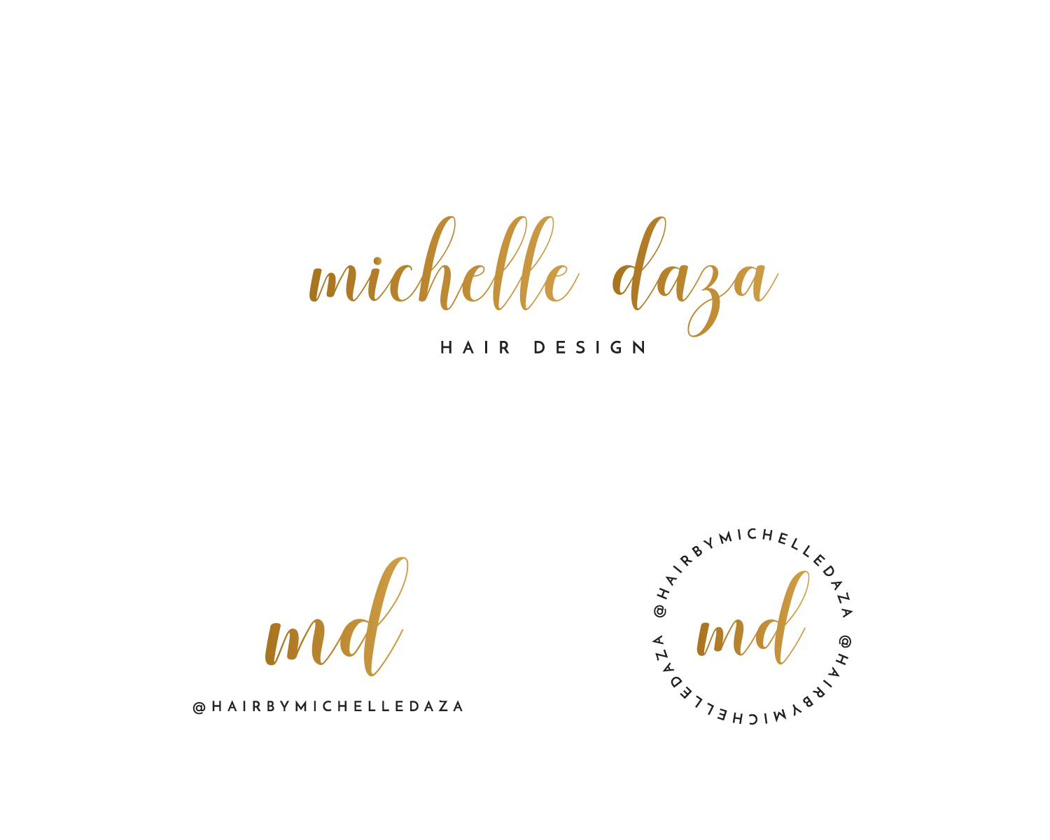 Logo Design by AlexMorisseau for Hairbymichelledaza  | Design #13927739