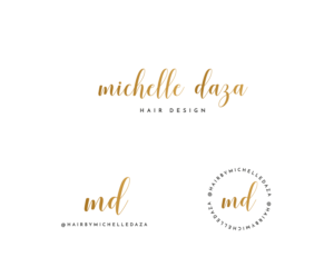 Logo Design by AlexMorisseau for Hairbymichelledaza  | Design: #13927739
