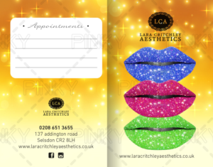 Small 4 page folding business card/price list  for botox and lip filler beauty salon | Flyer-Design von Pinky 