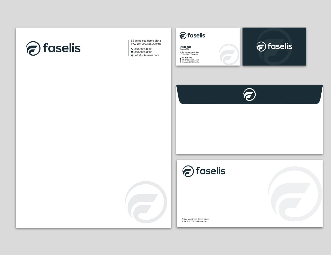 Stationery Design by Right_D for Faselis Veri Teknolojileri A.S. | Design #13980123