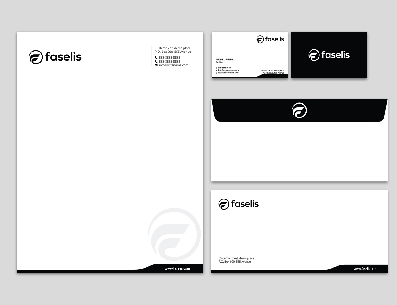 Stationery Design by Right_D for Faselis Veri Teknolojileri A.S. | Design #13982704