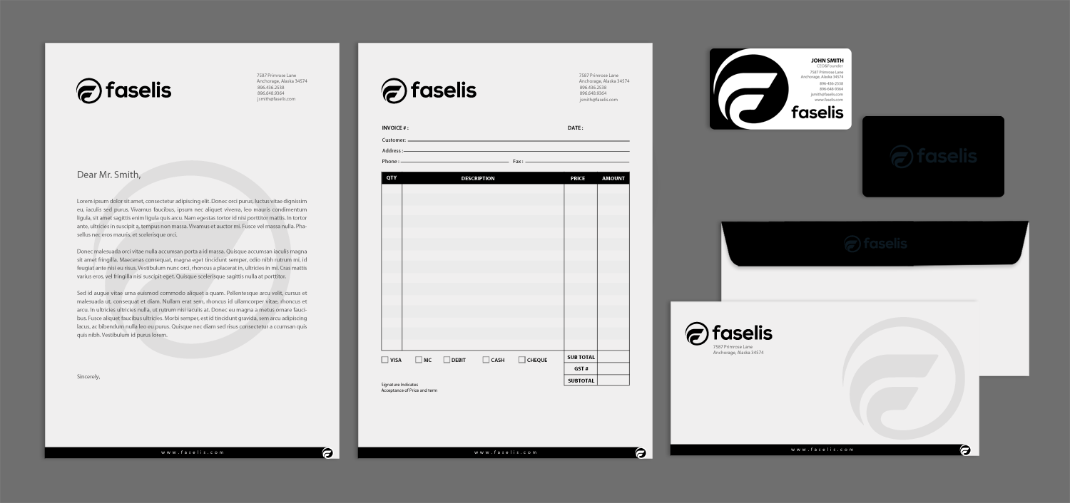 Stationery Design by chandrayaan.creative for Faselis Veri Teknolojileri A.S. | Design #14017599