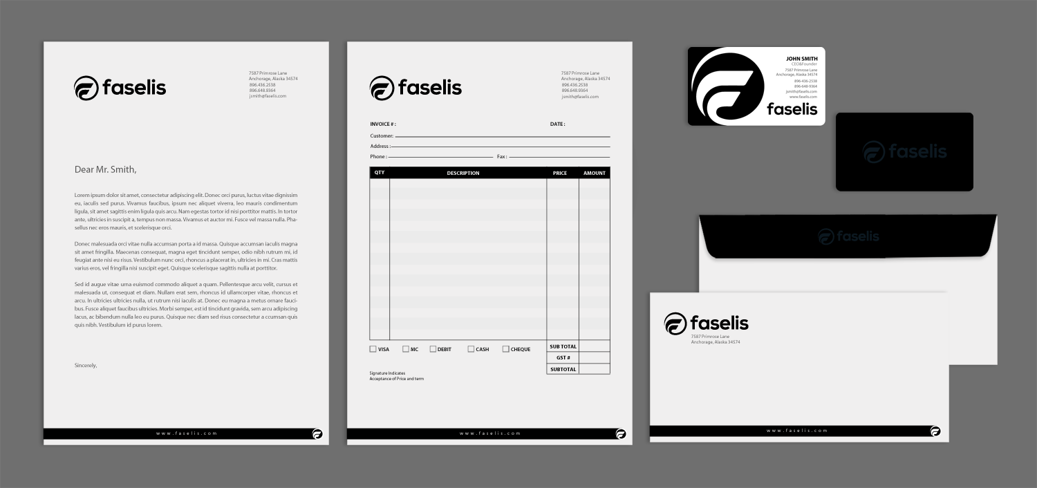 Stationery Design by chandrayaan.creative for Faselis Veri Teknolojileri A.S. | Design #14017603