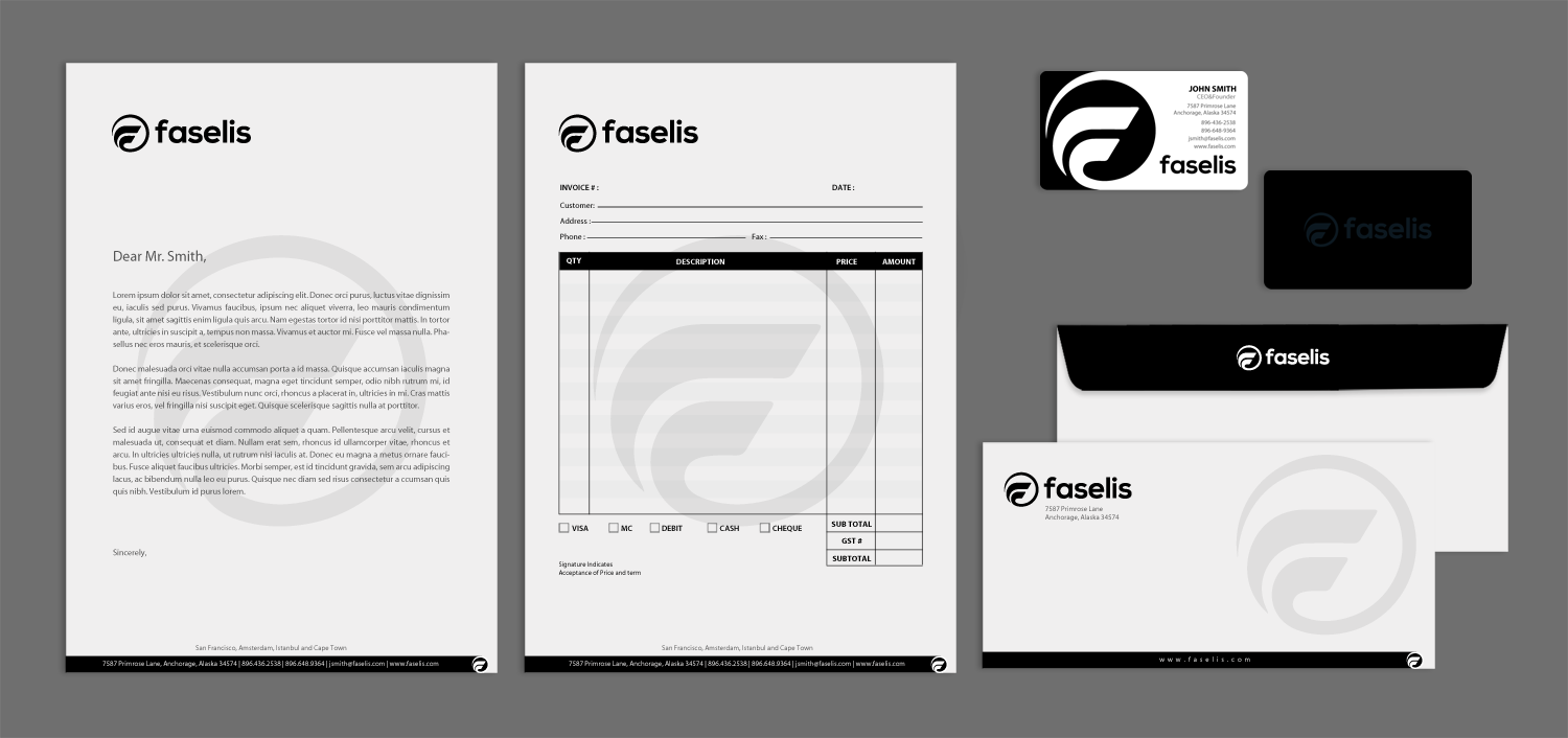 Stationery Design by chandrayaan.creative for Faselis Veri Teknolojileri A.S. | Design #14054465