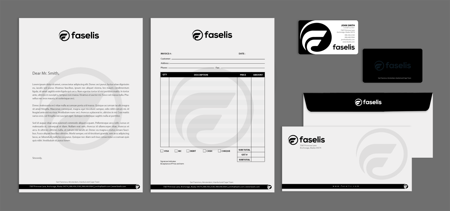 Schreibwaren-Design von chandrayaan.creative für Faselis Veri Teknolojileri A.S. | Design #14054576