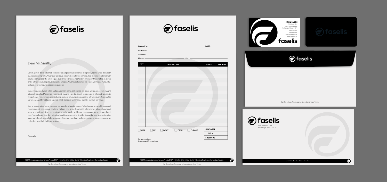 Stationery Design by chandrayaan.creative for Faselis Veri Teknolojileri A.S. | Design #14068146
